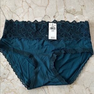 NWY Aerie Teal Lace Trim Boybriefs